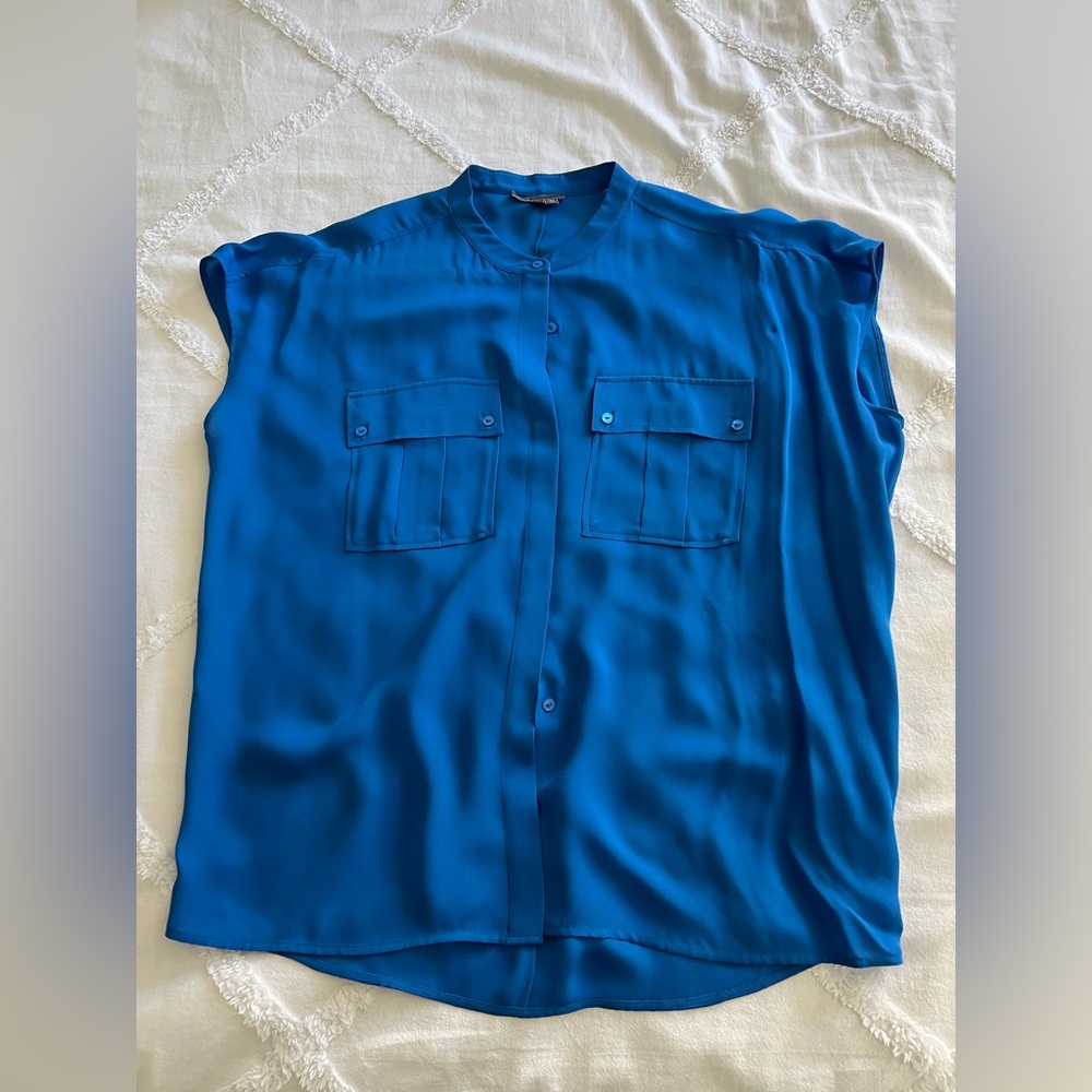 Vince Blue silk blouse